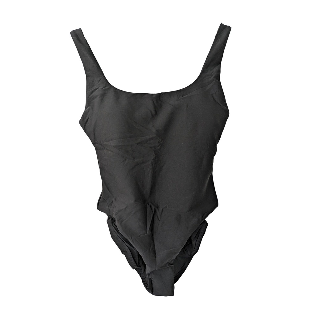 J. Crew Black Scoop One-Piece Swimsuit